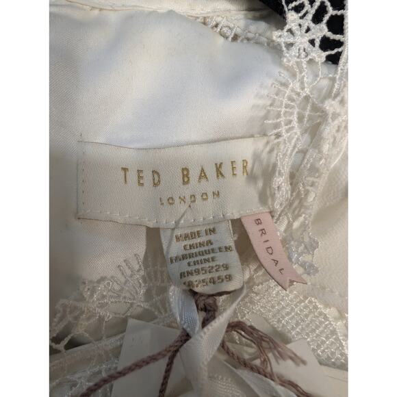 Ted Baker London Stefoni Tie the Knot Bridal Lace Pleated Dress Size 1(US 4) NWT - Picture 8 of 10